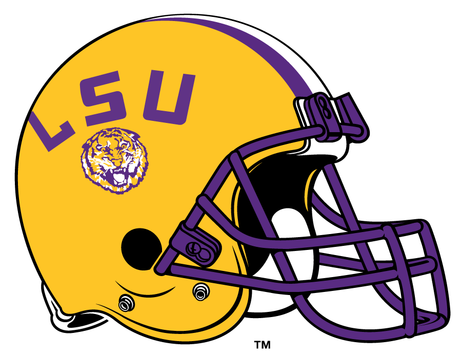 LSU Tigers 1980-2013 Helmet Logo iron on transfers for clothing